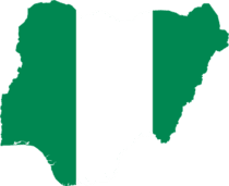 nigeria flag map geography outline