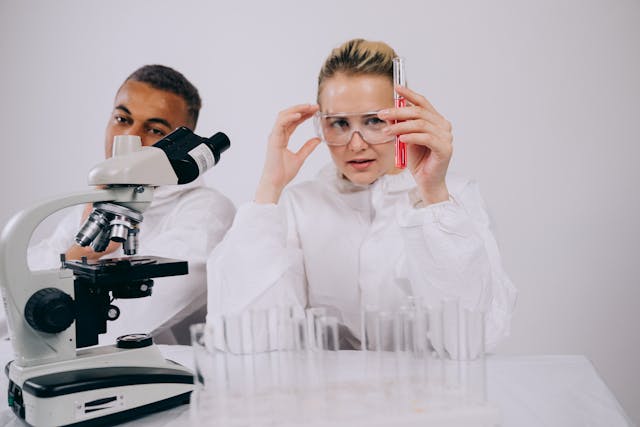 scientists experimenting in the laboratory