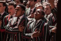 students of pretoria boys high school singing during a school function