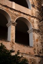 historic stone archway of old building