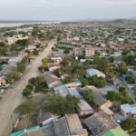 aerial view of residential area in sub saharan africa