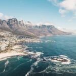 aerial view photography of seashore