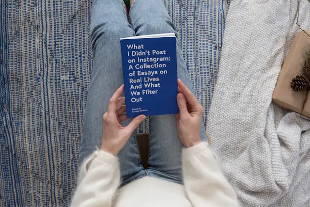 person holding book