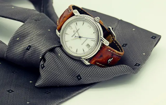 wrist watch clock necktie