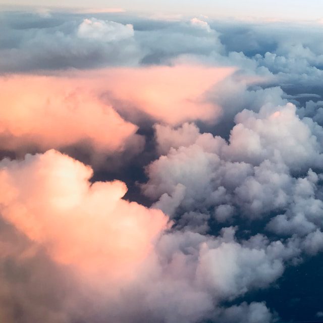 birds eye view photography of clouds