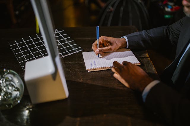 businessman man suit desk